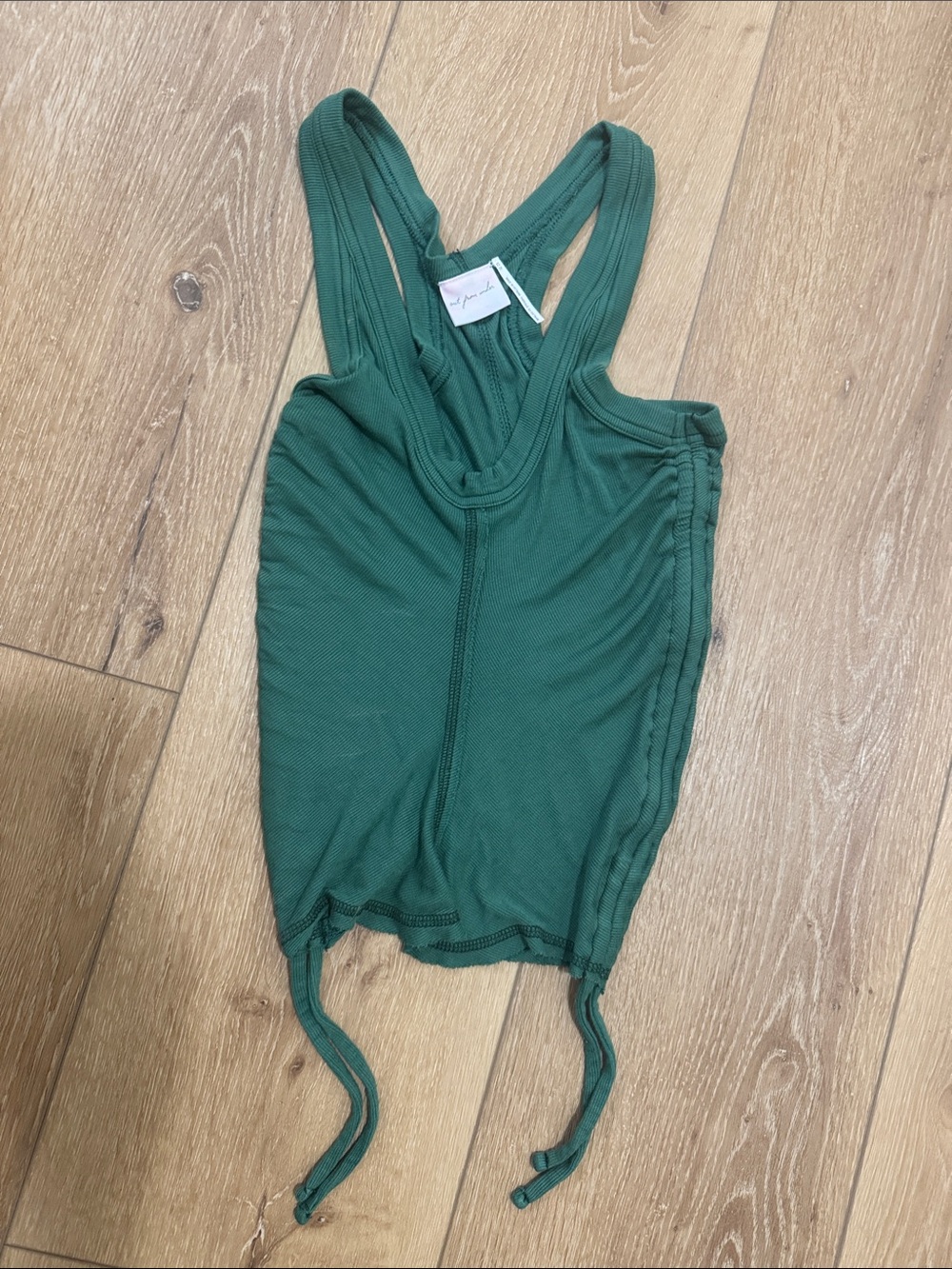 Urban Outfitters Green Ribbed Racerback Tank